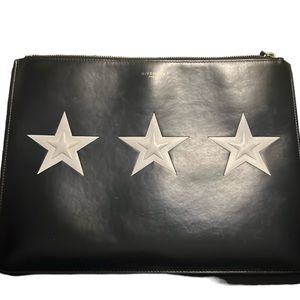 Givenchy 3 star leather clutch